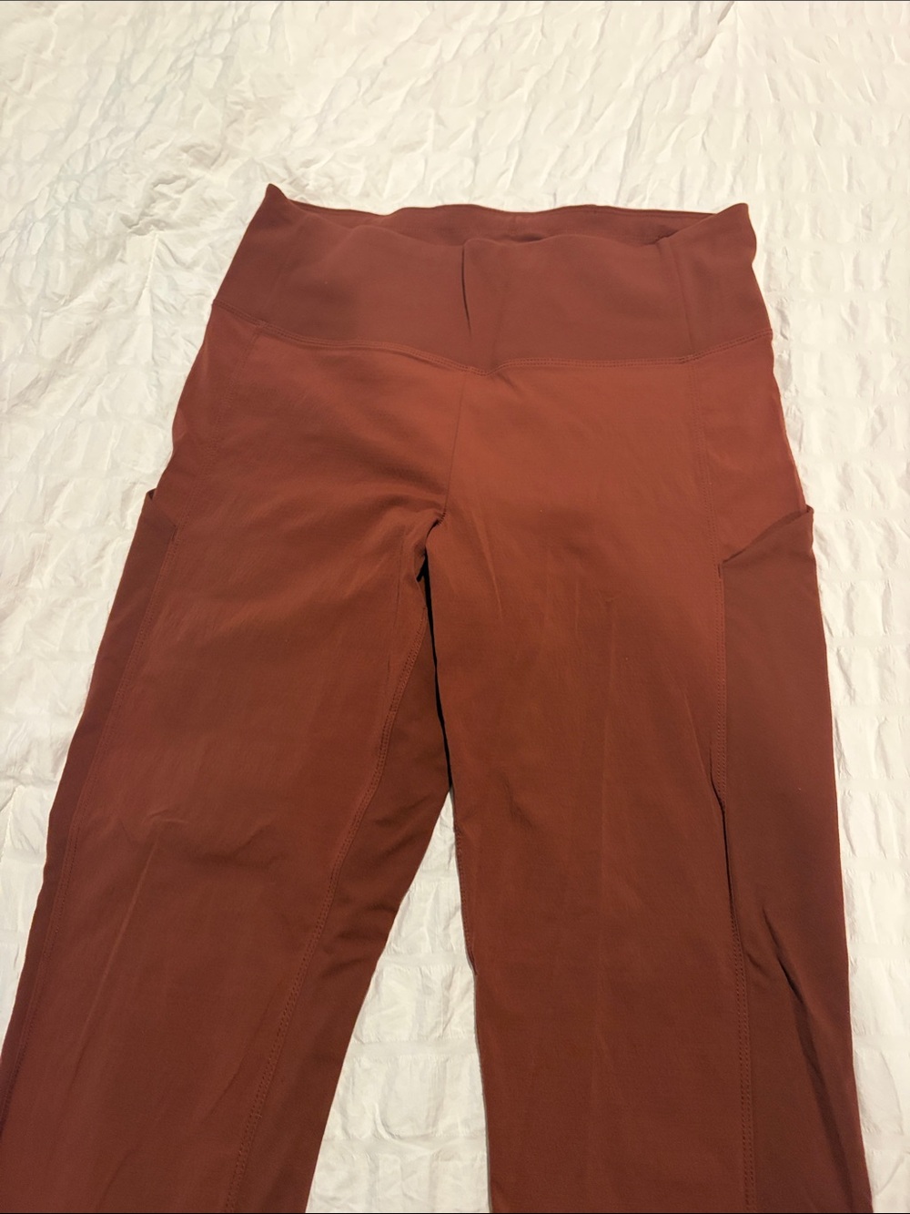 Athleta Rust High-Rise Wind Pants/Leggings  with Side Pockets - Picture 4 of 7
